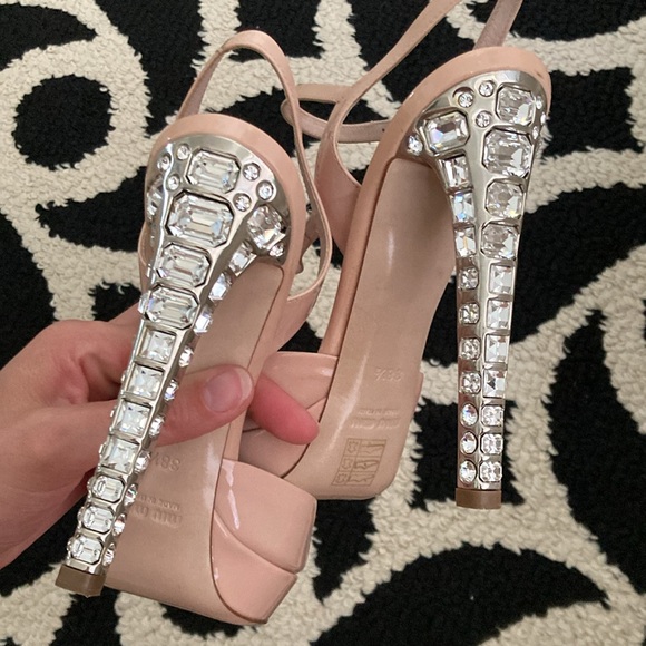 Miu Miu nude crystal heels - Picture 14 of 17